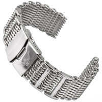 Milanaise SHARK MESH poliert Uhrenarmband