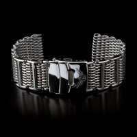 Milanaise SHARK MESH poliert Uhrenarmband