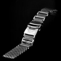 Milanaise Shark Mesh Watchband Polished 4x H-Link M. Screw 10685.2oz Stainless