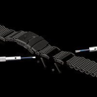 Milanaise SHARK MESH schwarz Uhrenarmband