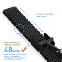 Milanaise Uhrarmband Edelstahl Mesh 18mm 20mm 22mm 24mm Silber/Schwarz/Gold/Roségold Armband Uhr Ersatz Band extra Dick 3mm