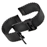 Milanaise Uhrarmband Edelstahl Mesh 18mm 20mm 22mm 24mm Silber/Schwarz/Gold/Roségold Armband Uhr Ersatz Band extra Dick 3mm