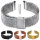 Milanaise Uhrarmband Edelstahl Mesh 18mm 20mm 22mm 24mm Silber/Schwarz/Gold/Roségold Armband Uhr Ersatz Band extra Dick 3mm