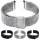 Milanaise Uhrarmband Edelstahl Mesh 18mm 20mm 22mm 24mm Silber/Schwarz/Gold/Roségold Armband Uhr Ersatz Band extra Dick 3mm