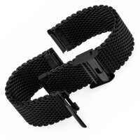 Milanaise Ø 22mm Schwarz matt gebürstet