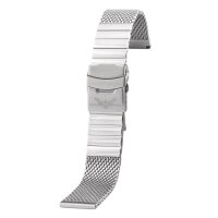 MILANAISE MESH Uhrenarmband ÜBERLANG (!)  20 22 24 Edelstahl massiv poliert matt schwarz
