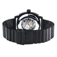 Milanaise Mesh Uhrenarmband 24mm  - Schweres Geflecht & Glieder - IP BLACK schwarz