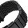 Milanaise Mesh Uhrenarmband 24mm  - Schweres Geflecht & Glieder - IP BLACK schwarz