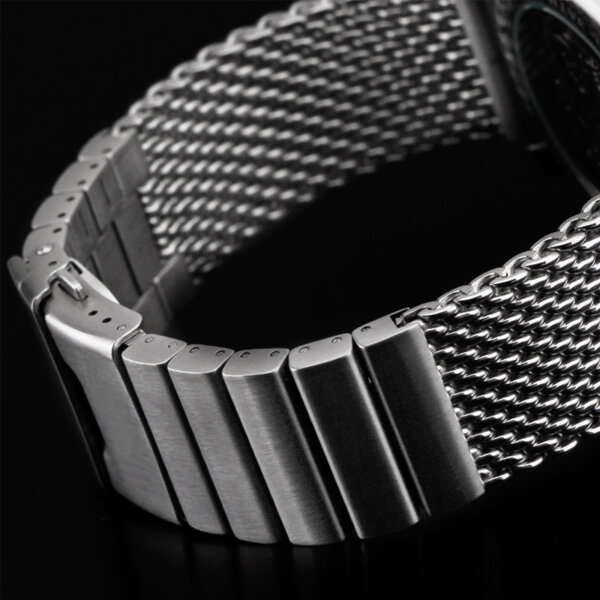Milanaise Mesh Uhrenarmband 24mm - Schweres Geflecht & Glieder poliert
