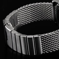 Milanaise Mesh Uhrenarmband 24mm - Schweres Geflecht & Glieder poliert