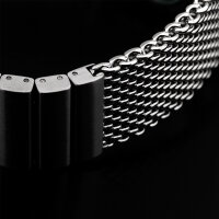 Milanaise Mesh Uhrenarmband 24mm - Schweres Geflecht & Glieder poliert