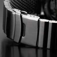 Milanaise Mesh Uhrenarmband 24mm - Schweres Geflecht & Glieder poliert