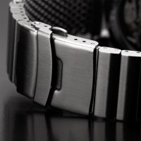 Milanaise Mesh Uhrenarmband - Geflecht & Glieder poliert 24mm