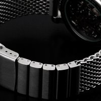 Milanaise Mesh Uhrenarmband - Geflecht & Glieder poliert 24mm